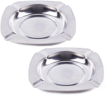 Benson Asbak - 2x - rvs - 11 cm - stapelbaar - binnen/buiten - asbakken