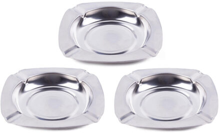Benson Asbak - 3x - rvs - 11 cm - stapelbaar - binnen/buiten - asbakken