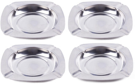 Benson Asbak - 4x - rvs - 11 cm - stapelbaar - binnen/buiten - asbakken