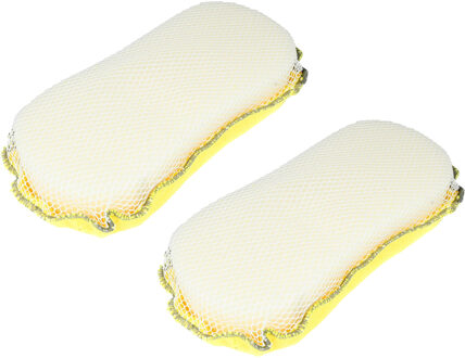 Benson Autospons - 2x - geel - microvezel - 23,5 x 10,5 cm - autowas