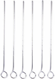 Benson BBQ/barbecue spiezen/vleespennen - 18x - metaal - 28 cm