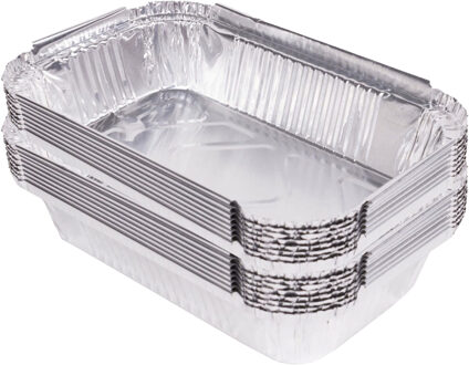 Benson BBQ grill-schalen - 16x - aluminium - 17 x 10.5 x 4 cm - barbecue / oven