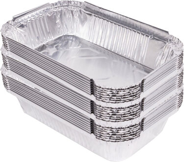 Benson BBQ grill-schalen - 24x - aluminium - 17 x 10.5 x 4 cm - barbecue / oven