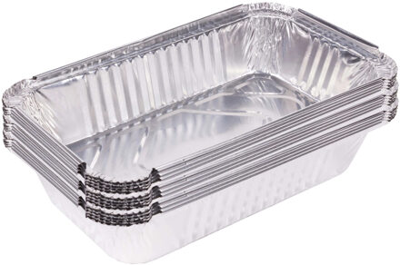 Benson BBQ grill-schalen - 24x - aluminium - 25 x 14 x 5,5 cm - barbecue / oven