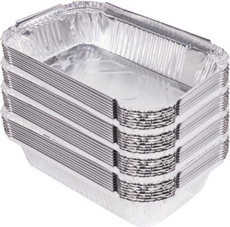 Benson BBQ grill-schalen - 32x - aluminium - 17 x 10.5 x 4 cm - barbecue / oven