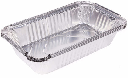 Benson BBQ grill-schalen - 8x - aluminium - 25 x 14 x 5,5 cm - barbecue / oven