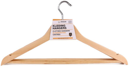 Benson Bellson Houten Kledinghangers Naturel (3 Delig)