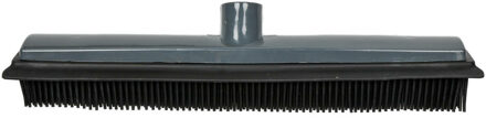 Benson Bezem - rubber - grijs - bezemkop - kappers bezem - schroefdraad - wisser lip - 35 cm