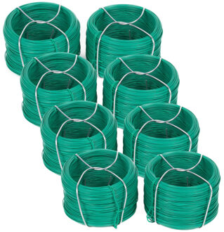 Benson Binddraad - 8x rolletjes - groen - 50 m x 0,7 mm - plantendraad