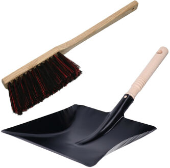 Benson Blackstar Stoffer en blik set - Lange handveger 45 cm - zwart metalen stofblik - 20 x 40 cm