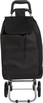 Benson Boodschappen trolley - inhoud 30 liter - zwart - 35 x 28 x 92 cm - met wielen