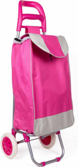 Benson Boodschappentrolley - roze - 96 x 34 x 21 cm - 40 liter