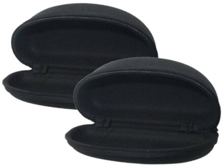 Benson Brillenkoker - 3x - zwart - universeel - hard kunststof - bril beschermen - brillendoos