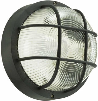 Benson Buitenlamp - rond - bulleye lamp - zwart - E27 fitting - waterdicht - IP54 - 18 cm