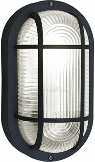 Benson Bulley BuitenLamp Ovaal Zwart E27