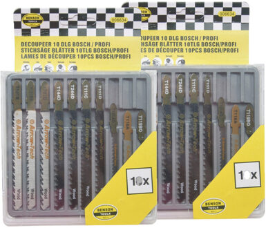 Benson Decoupeerzaagbladen - zaagbladen set - 2x 10-delig