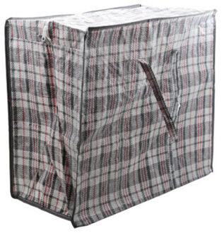 Benson Dekens en kussens Opbergtas - 82 liter - jumbo formaat - zwart geruit - 55 x 30 x 50 cm