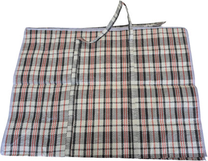 Benson Dekentas/kussentas - kunststof - zwart geruit - 80 x 58 x 28 cm- groot formaat