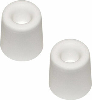 Benson Deurbuffer - 2x - deurstopper - wit - rubber - 40 x 30 mm - schroefbevestiging