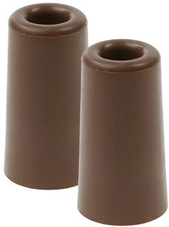 Benson Deurbuffers / deurstoppers - 2x - bruin - rubber - 75 x 40 mm - deurstop