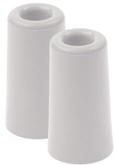 Benson Deurbuffers / deurstoppers - 2x - wit - rubber - 75 x 40 mm - deurstop
