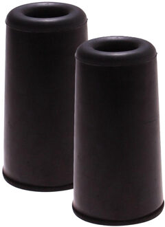 Benson Deurbuffers / deurstoppers - 2x - zwart - rubber - 75 x 40 mm - deurstop