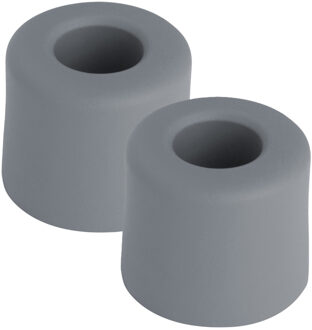 Benson Deurbuffers / deurstoppers rubbers - 2x - grijs - 30 x 25 mm - met schroefbevestiging