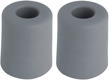 Benson Deurbuffers / deurstoppers rubbers - 2x - grijs - 35 x 30 mm - met schroefbevestiging