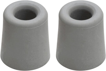 Benson Deurbuffers / deurstoppers rubbers - 2x - grijs - 48 x 37 mm - met schroefbevestiging