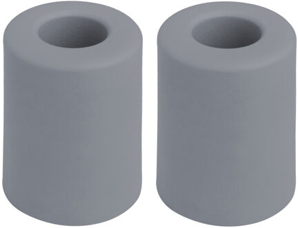 Benson Deurbuffers / deurstoppers rubbers - 2x - grijs - 50 x 35 mm - met schroefbevestiging