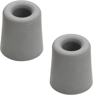 Benson Deurbuffers / deurstoppers rubbers - 2x - grijs - 60 x 40 mm - met schroefbevestiging