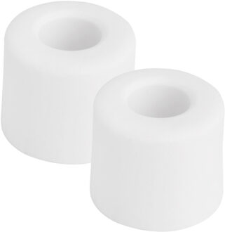 Benson Deurbuffers / deurstoppers rubbers - 2x - wit - 30 x 25 mm - met schroefbevestiging