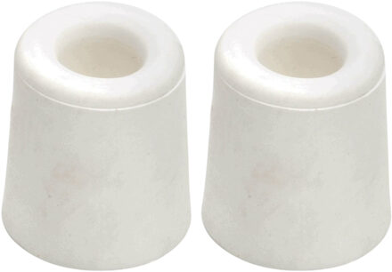 Benson Deurbuffers / deurstoppers rubbers - 2x - wit - 73 x 40 mm - met schroefbevestiging