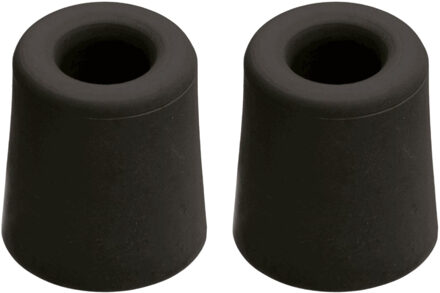 Benson Deurbuffers / deurstoppers rubbers - 2x - zwart - 50 x 40 mm - met schroefbevestiging