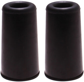 Benson Deurbuffers / deurstoppers rubbers - 2x - zwart -75 x 40 mm - met schroefbevestiging