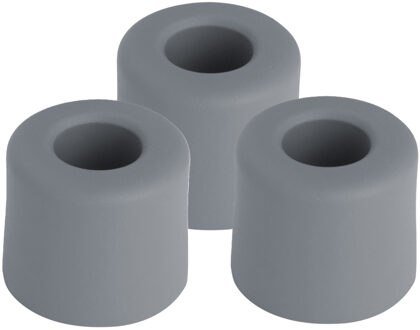 Benson Deurbuffers / deurstoppers rubbers - 3x - grijs - 30 x 25 mm - met schroefbevestiging