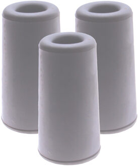 Benson Deurbuffers / deurstoppers rubbers - 3x - grijs - 75 x 40 mm - met schroefbevestiging