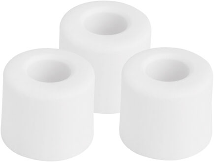 Benson Deurbuffers / deurstoppers rubbers - 3x - wit - 30 x 25 mm - met schroefbevestiging
