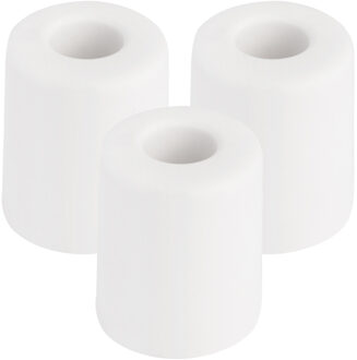Benson Deurbuffers / deurstoppers rubbers - 3x - wit -35 x 30 mm - met schroefbevestiging