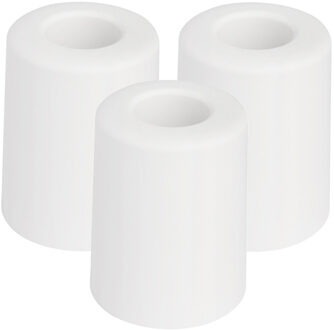 Benson Deurbuffers / deurstoppers rubbers - 3x - wit -50 x 35 mm - met schroefbevestiging