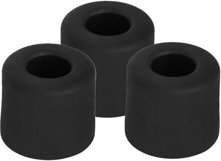 Benson Deurbuffers / deurstoppers rubbers - 3x - zwart -30 x 25 mm - met schroefbevestiging