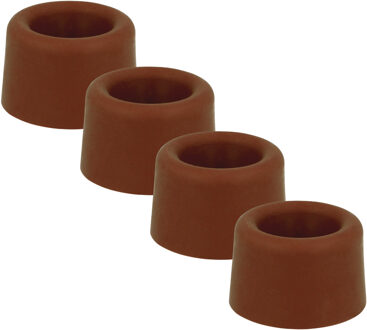 Benson Deurbuffers / deurstoppers rubbers - 4x - bruin - 40 x 25 mm - met schroefbevestiging