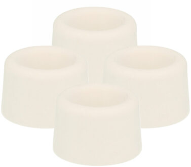 Benson Deurbuffers / deurstoppers rubbers - 4x - wit - 30 x 25 mm - met schroefbevestiging