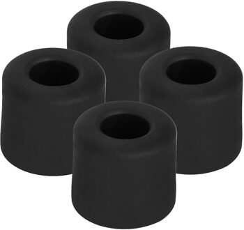 Benson Deurbuffers / deurstoppers rubbers - 4x - zwart -30 x 25 mm - met schroefbevestiging