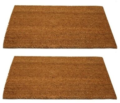 Benson Deurmat - 2x - kokos - 40 x 60 cm - slijtvaste kokosvezels - buiten - schoonloopmat