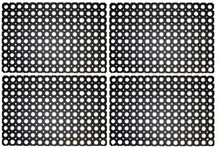Benson Deurmat - 4x - rubber - 60x40 cm - schoonloopmat - rubberring - ringmat - buitenmat