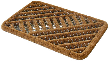 Benson Deurmat - staaldraad/kokos - extra zwaar - 40 x 60 cm - bruin - droogloopmat