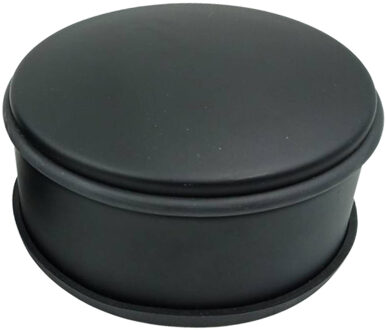 Benson Deurstopper/deurbuffer voor binnendeuren - 1x - mat zwart - rond - 1,2 kg - 12 x 6 cm - met rubberen