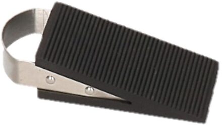 Benson Deurstopper/wig - rubber/RVS - 13 x 5 x 3 cm - deurklem - antislip onderkant