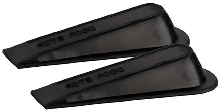Benson Deurstoppers - deurwiggen - 2x stuks - kunststof - zwart - max 100 kg - wig